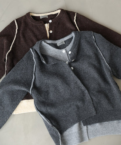 レイヤードライクニットカーディガン