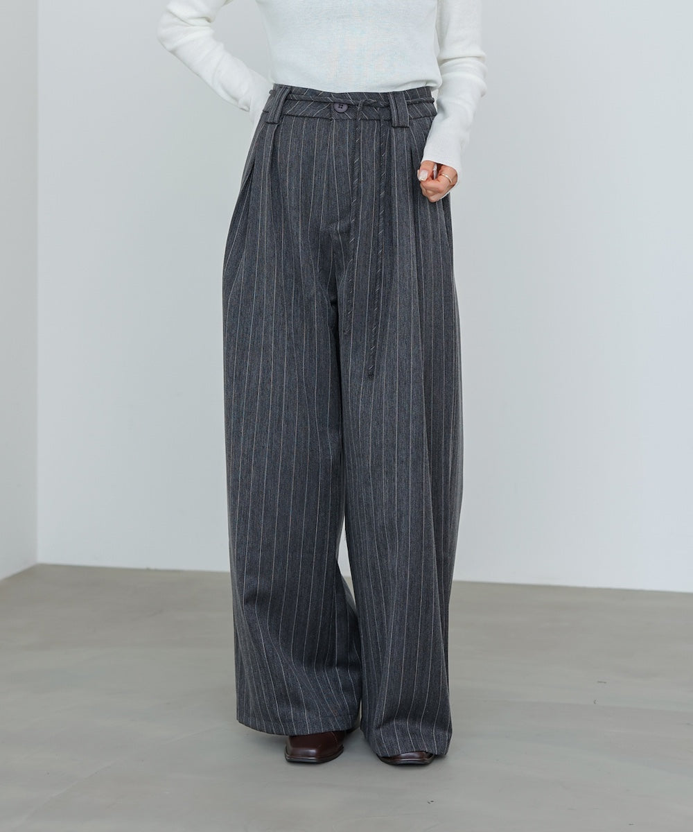 ストライプヘリンボーンパンツ