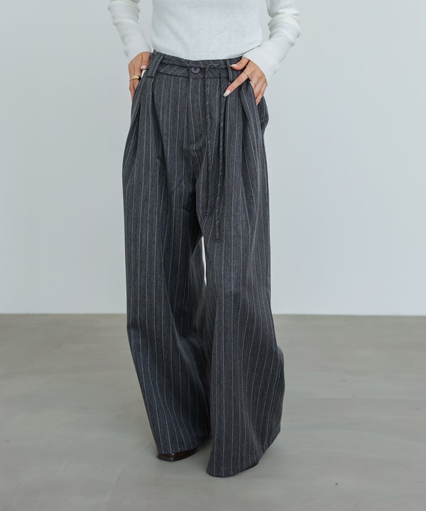 ストライプヘリンボーンパンツ