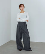 ストライプヘリンボーンパンツ