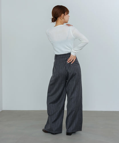 ストライプヘリンボーンパンツ