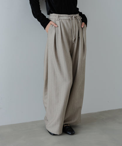 ストライプヘリンボーンパンツ