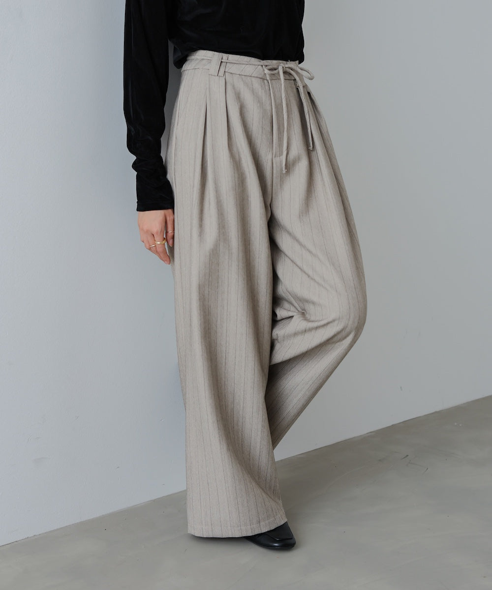 ストライプヘリンボーンパンツ