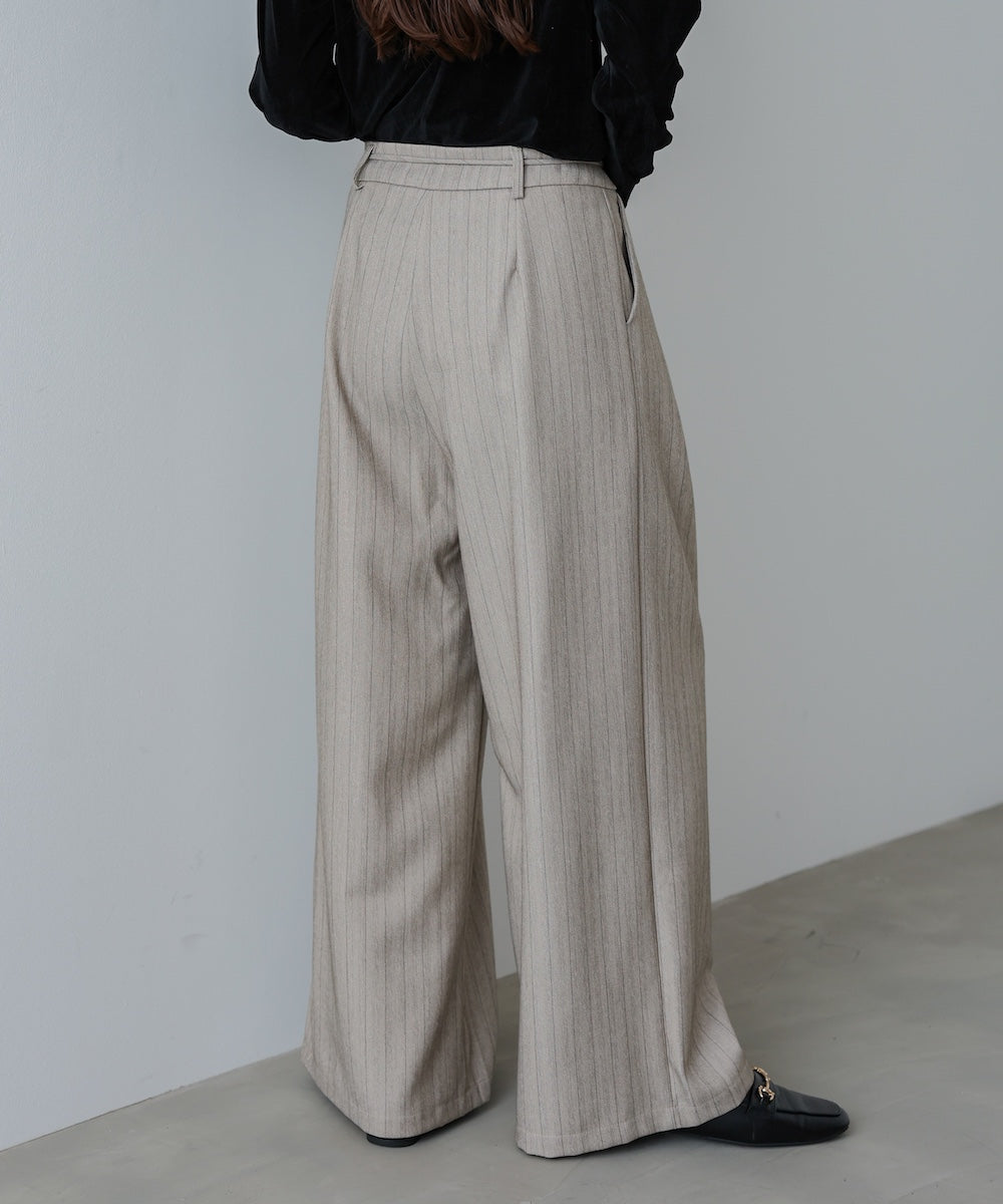 ストライプヘリンボーンパンツ