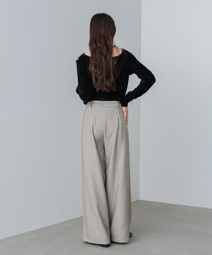 ストライプヘリンボーンパンツ