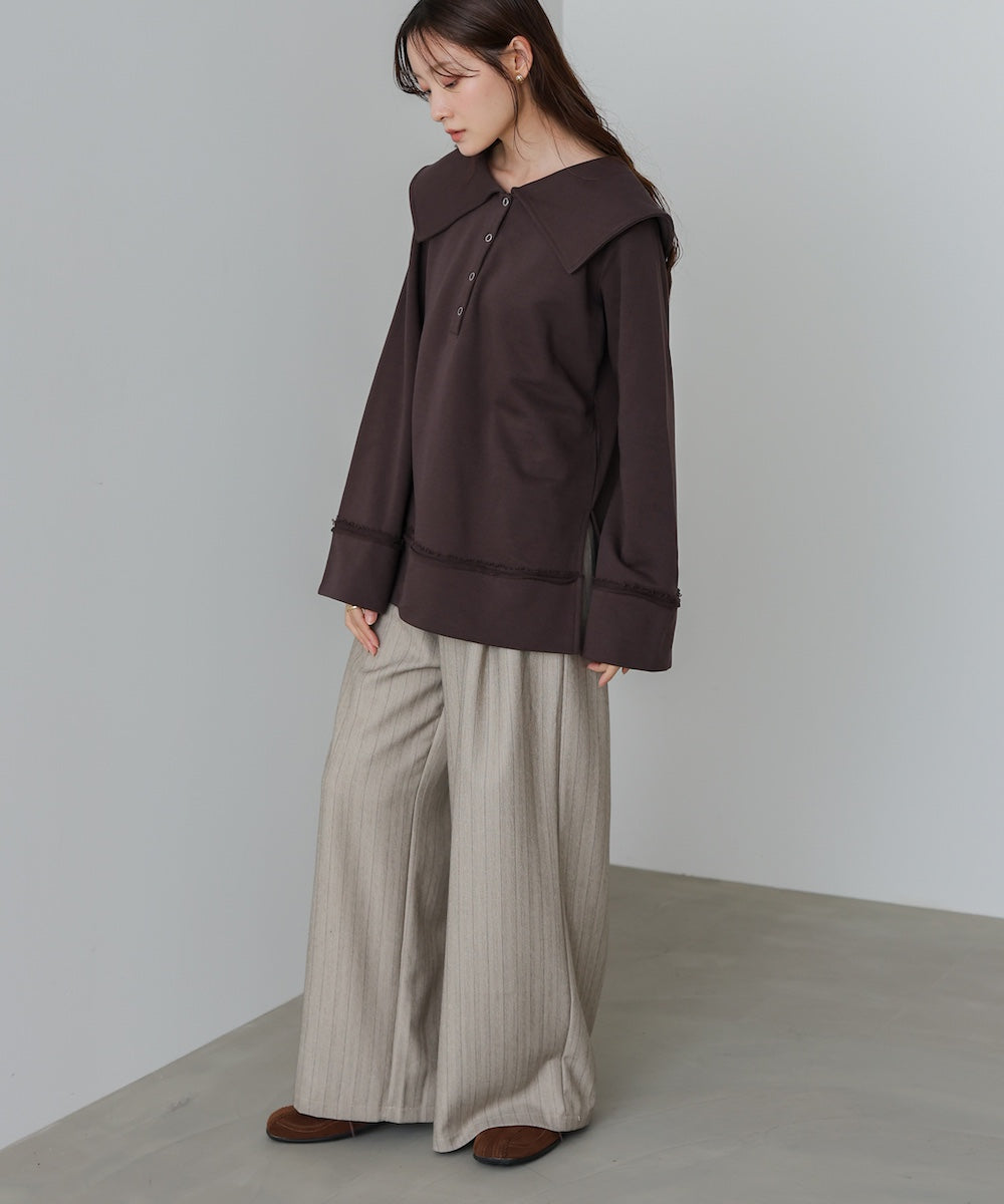 ストライプヘリンボーンパンツ