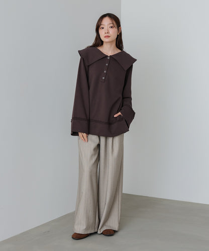 ストライプヘリンボーンパンツ