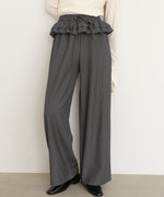 ウエストフリルストライプパンツ