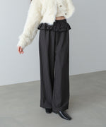 ウエストフリルストライプパンツ