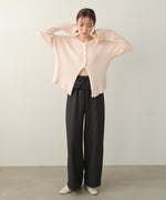 ウエストフリルストライプパンツ