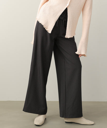 ウエストフリルストライプパンツ