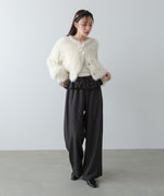 ウエストフリルストライプパンツ