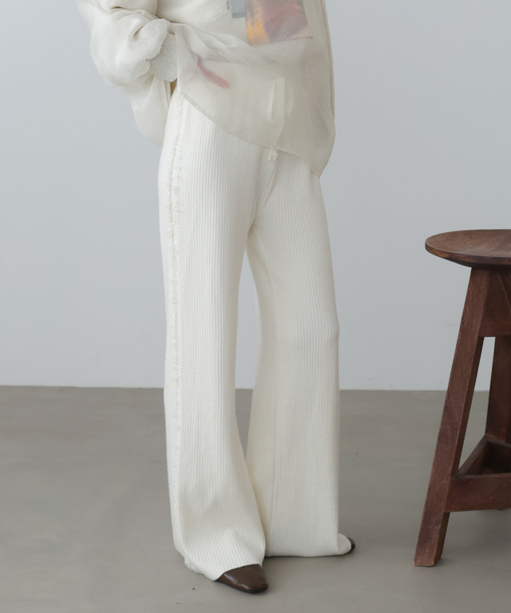 サイドフリンジニットパンツ