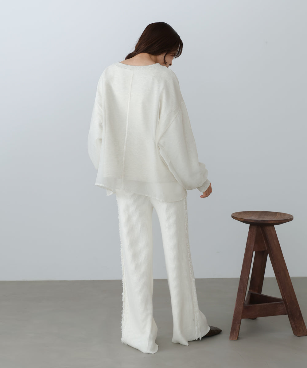 サイドフリンジニットパンツ