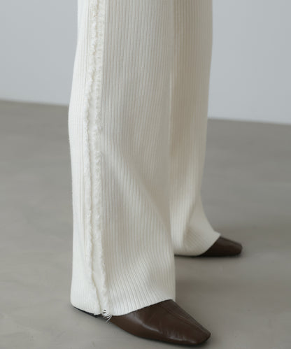 サイドフリンジニットパンツ