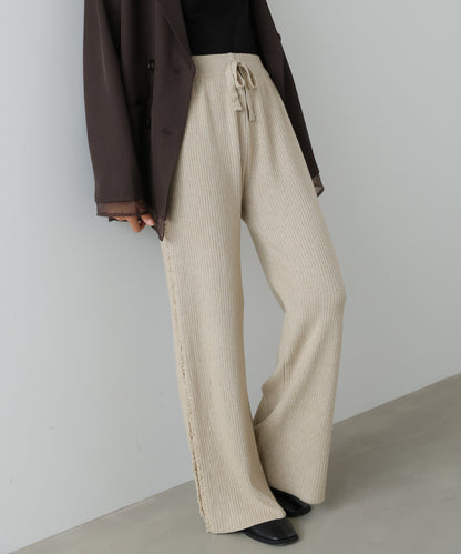 サイドフリンジニットパンツ