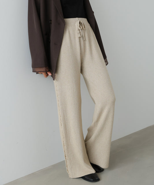 サイドフリンジニットパンツ