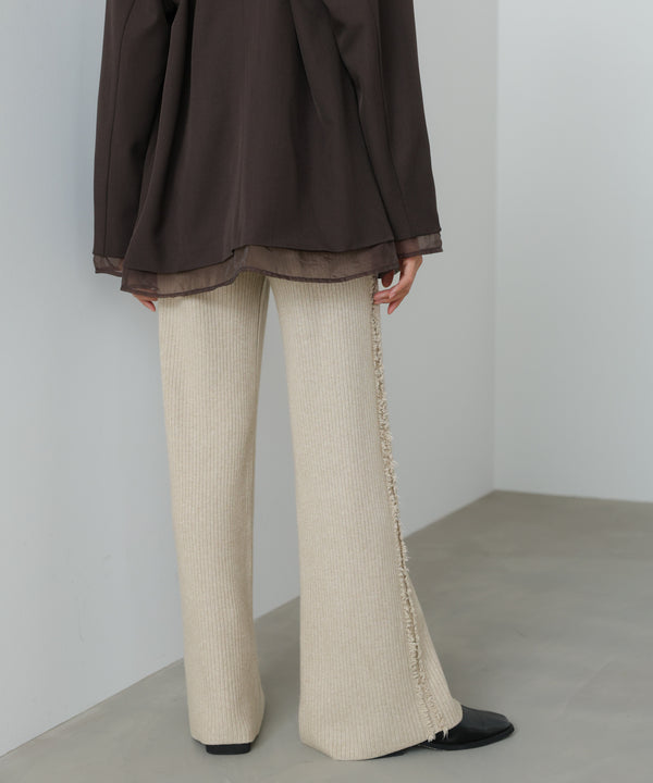 サイドフリンジニットパンツ