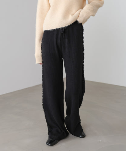 サイドフリンジニットパンツ