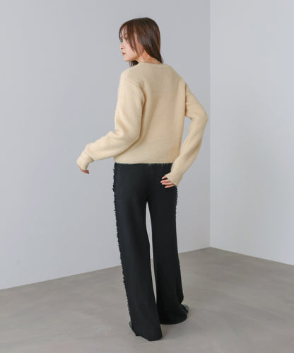 サイドフリンジニットパンツ