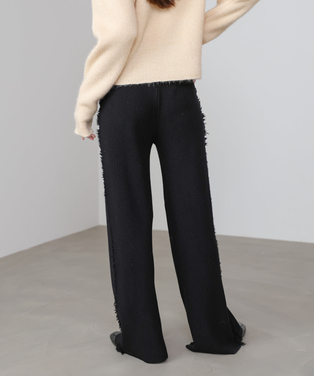 サイドフリンジニットパンツ