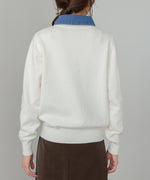 【2026SS】衿デニムドッキングニットカーディガン