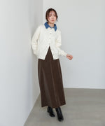 【2026SS】衿デニムドッキングニットカーディガン