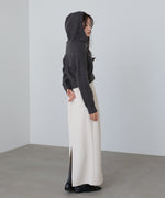 ショートフーディーニットトップス