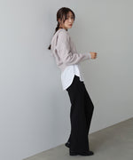 ショートフーディーニットトップス