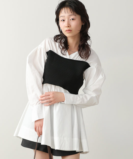 ビスチェドッキングブラウス