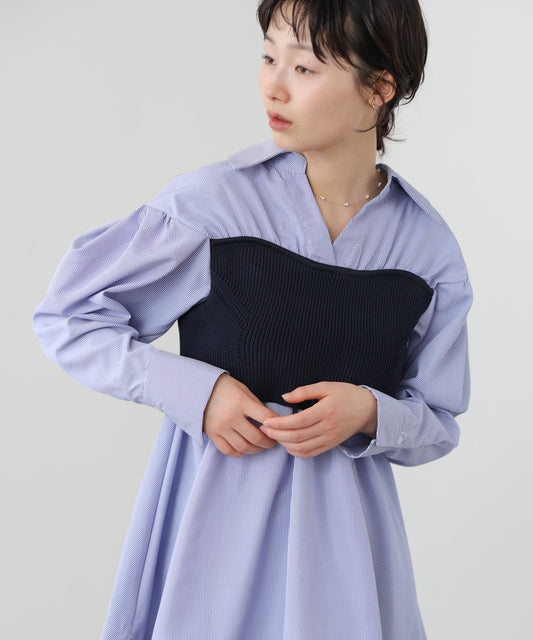 ビスチェドッキングブラウス