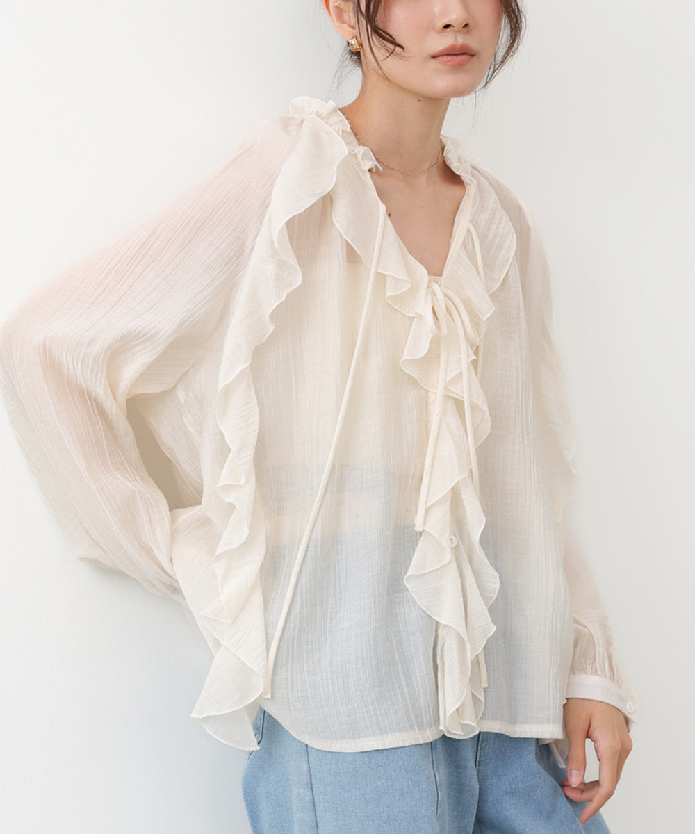 フリルブラウス