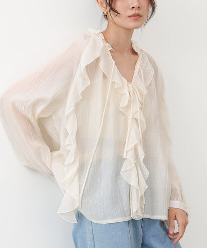 フリルブラウス