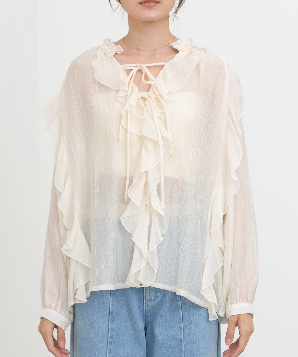 フリルブラウス