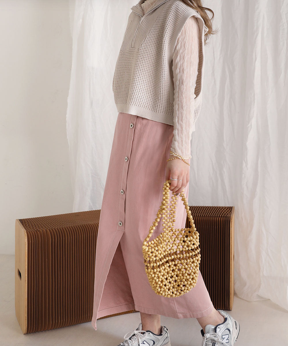 FRONT BUTTON SKIRT