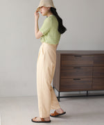 TWO-TUCK SATIN TAPERED PANTS
