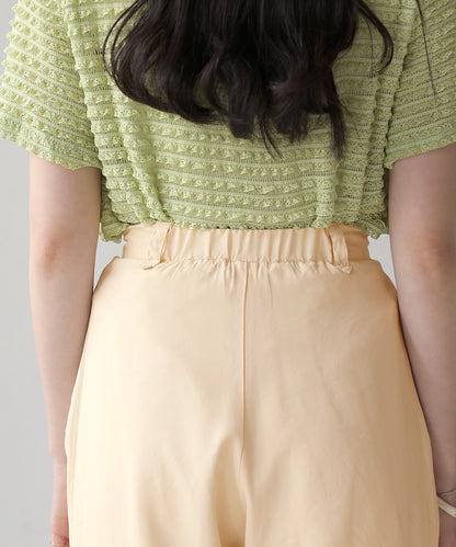 TWO-TUCK SATIN TAPERED PANTS