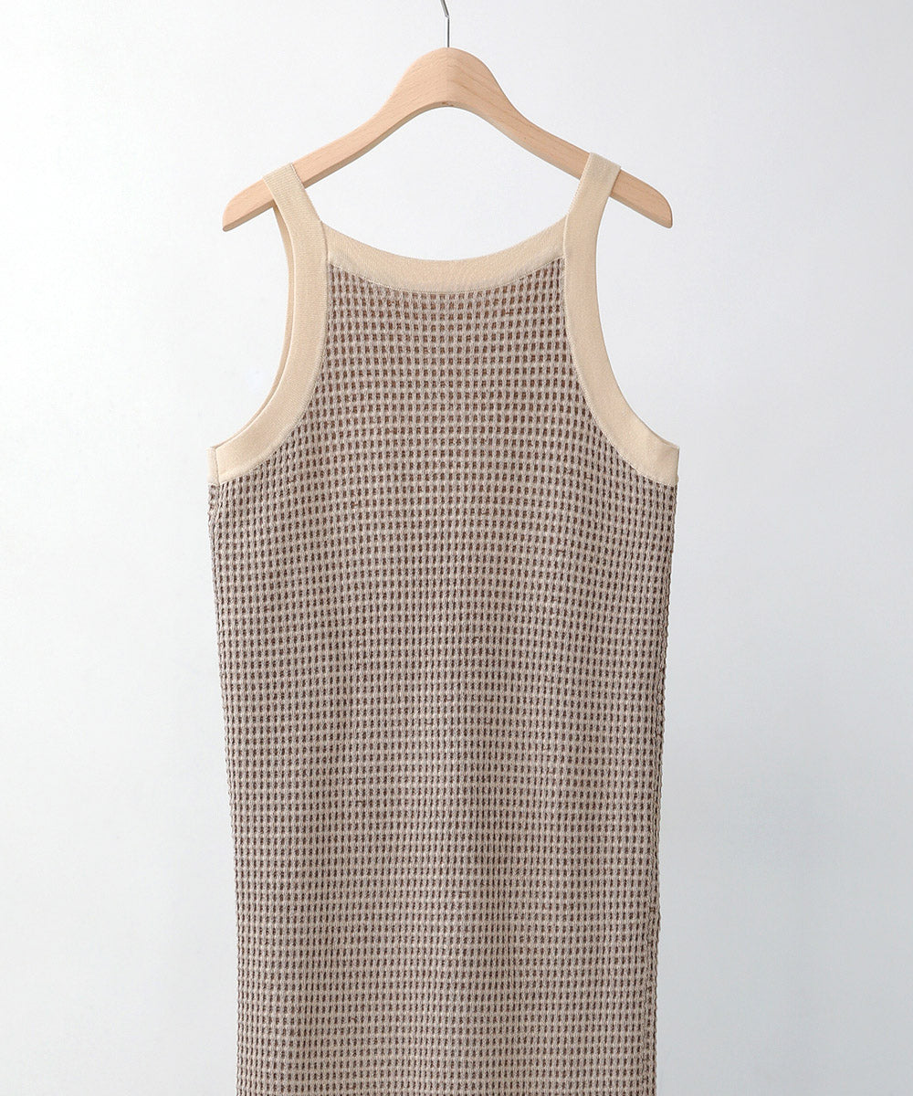 AMERICAN GINGHAM KNIT ONEPIECE