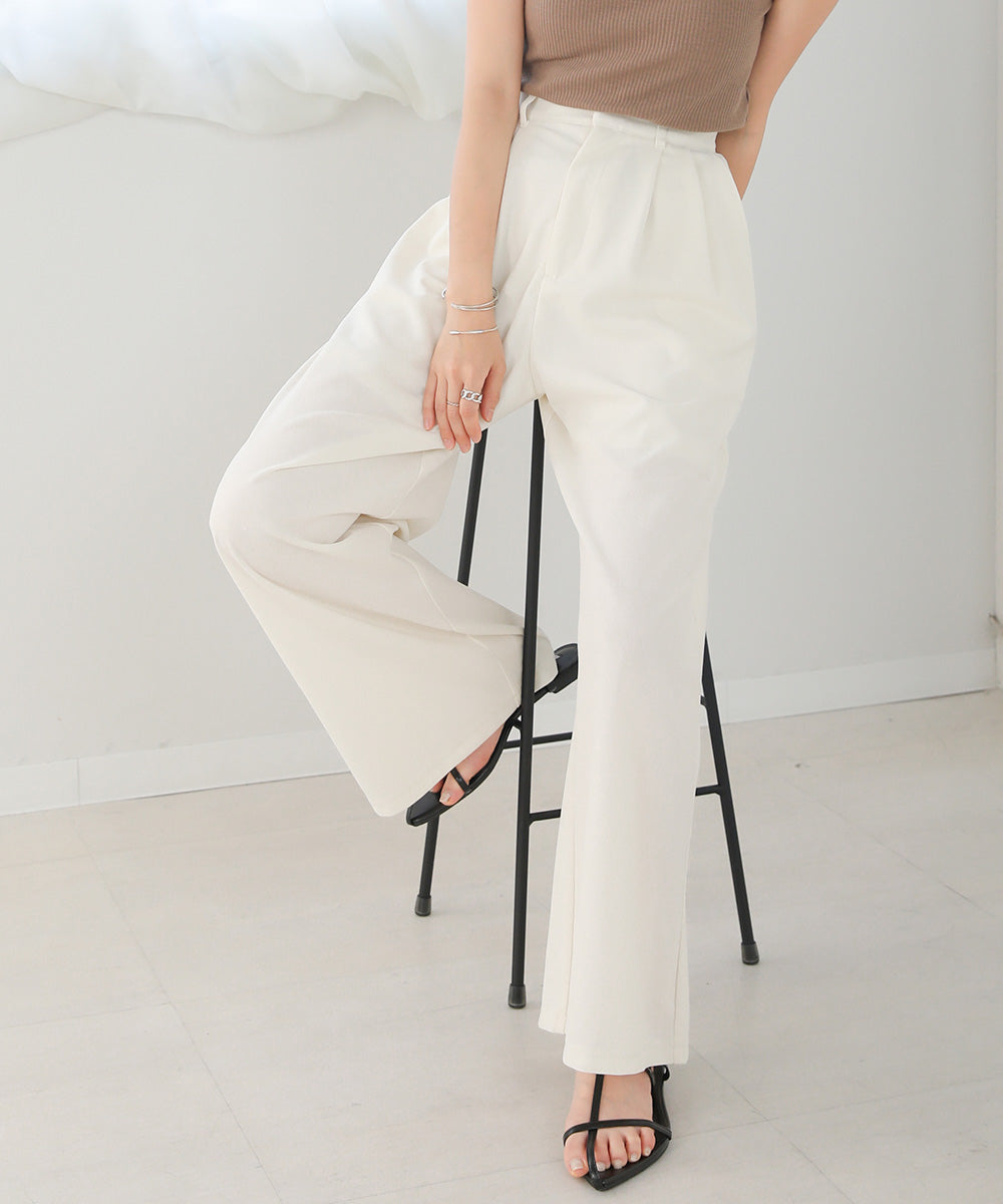 GEORGETTE PUNCH WIDE TUCK PANTS – Bab