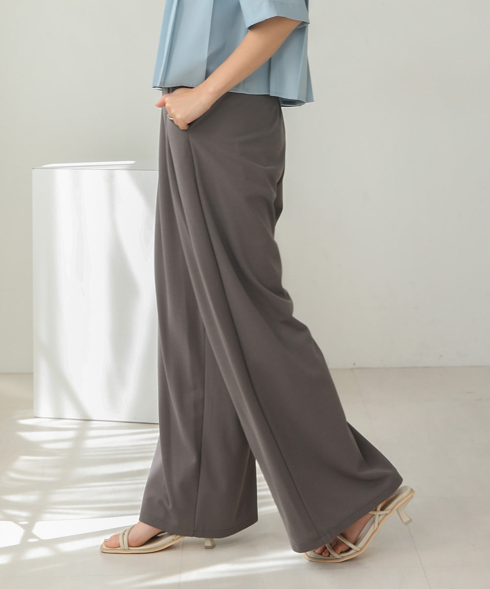 H＞GEORGETTE FLARE PANTS/パンツ-