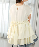 GATHERED TIERED BLOUSE