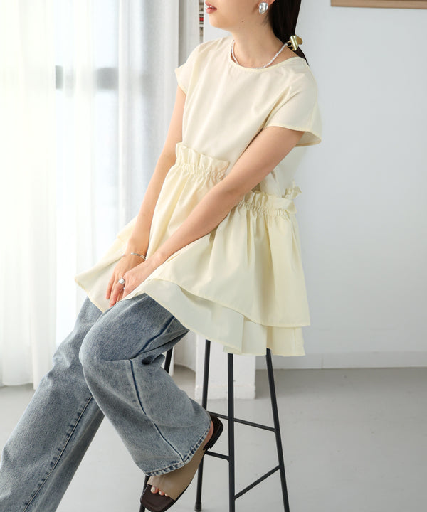 GATHERED TIERED BLOUSE