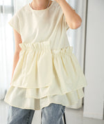 GATHERED TIERED BLOUSE