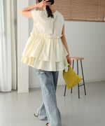 GATHERED TIERED BLOUSE