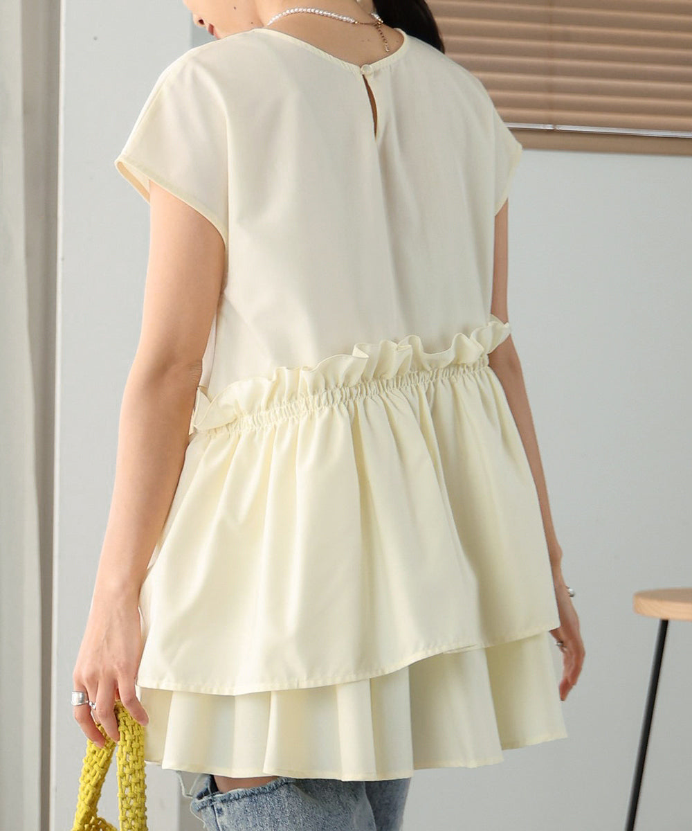 GATHERED TIERED BLOUSE