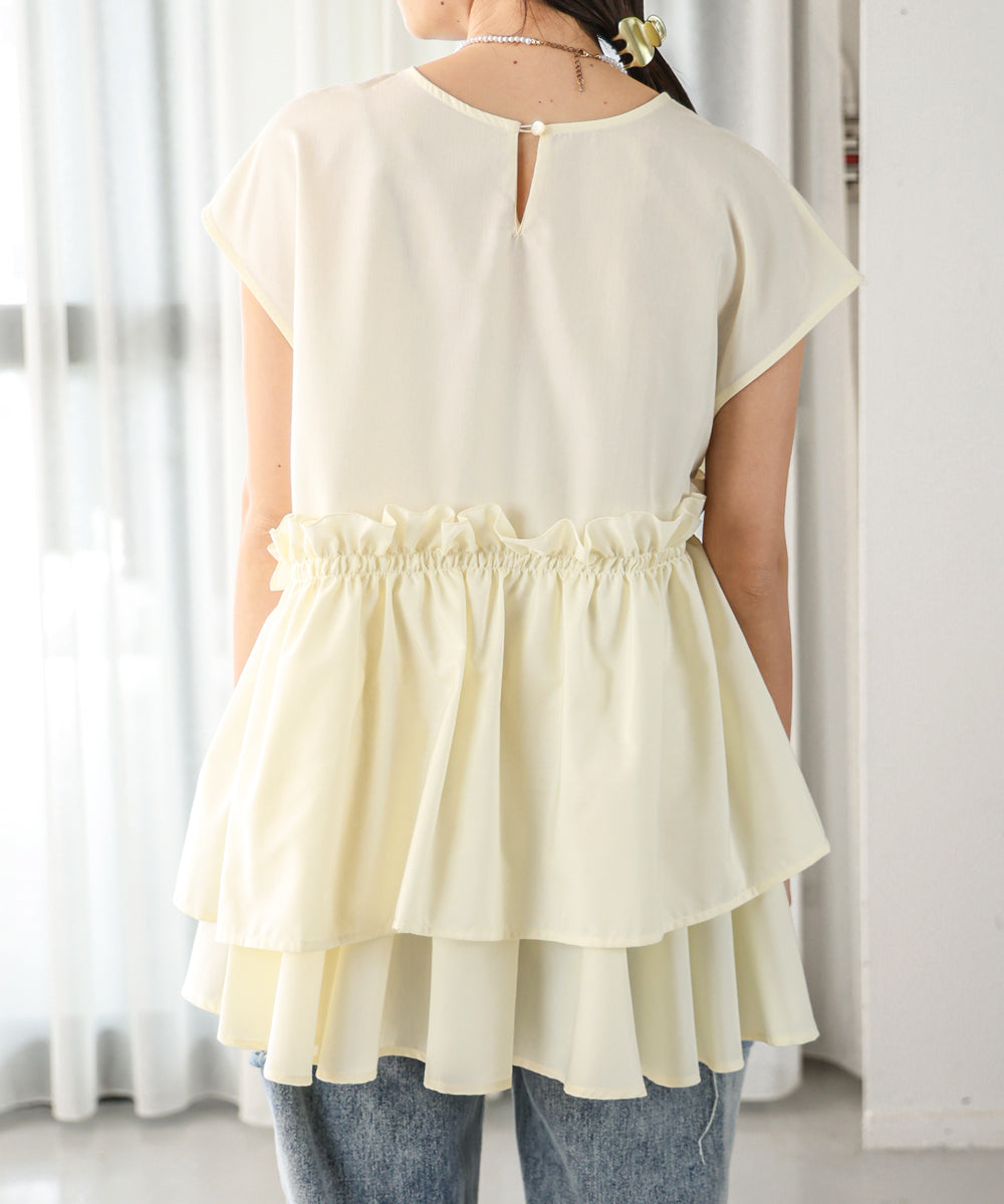GATHERED TIERED BLOUSE