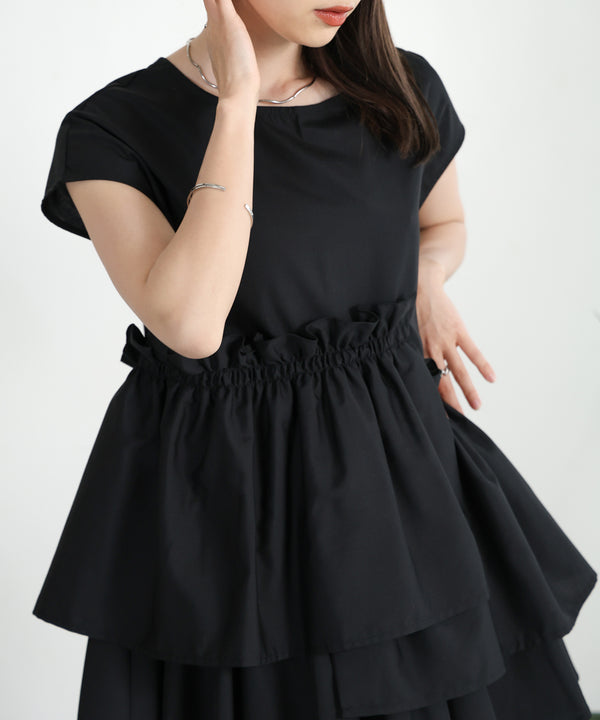 GATHERED TIERED BLOUSE