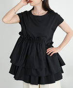 GATHERED TIERED BLOUSE