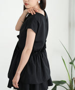 GATHERED TIERED BLOUSE