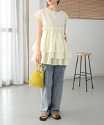 GATHERED TIERED BLOUSE